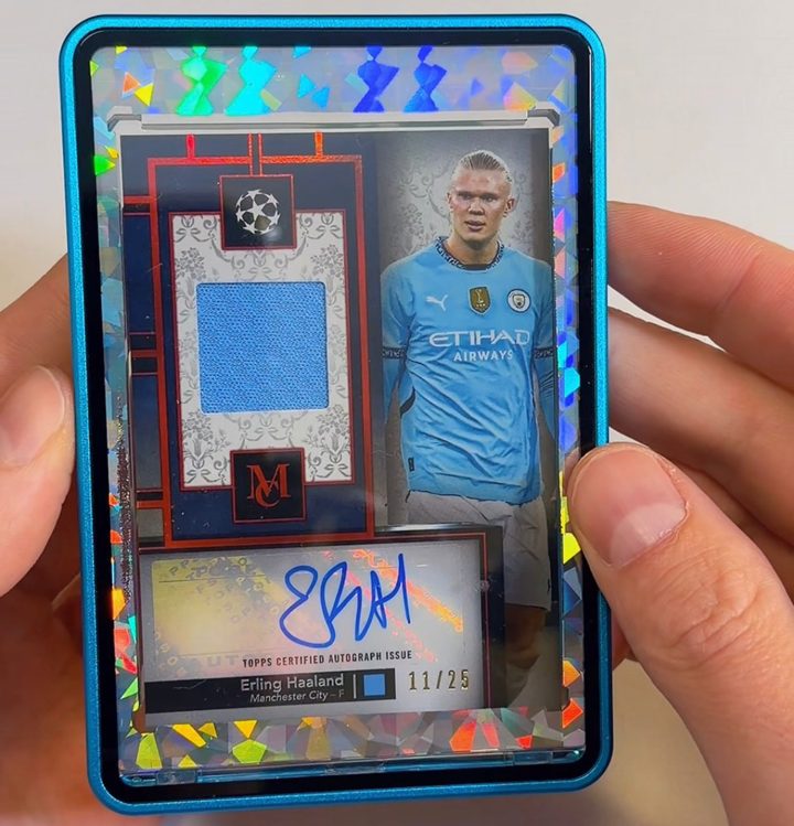 Erling Haaland Topps Museum Collection Autograph Relic, nummeriert 11 von 25