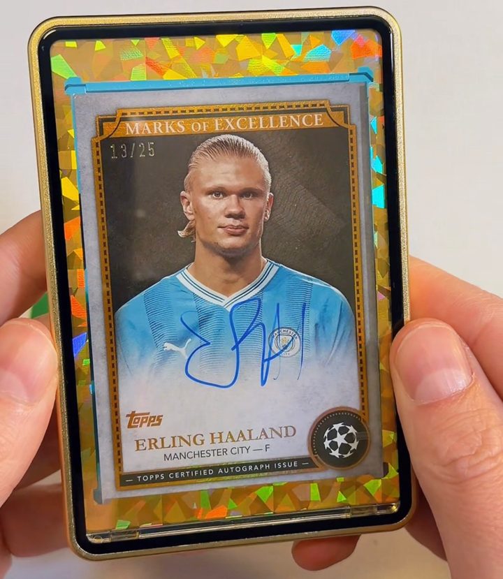 Erling Haaland Topps Marks of Excellence Autograph, nummeriert 13 von 25