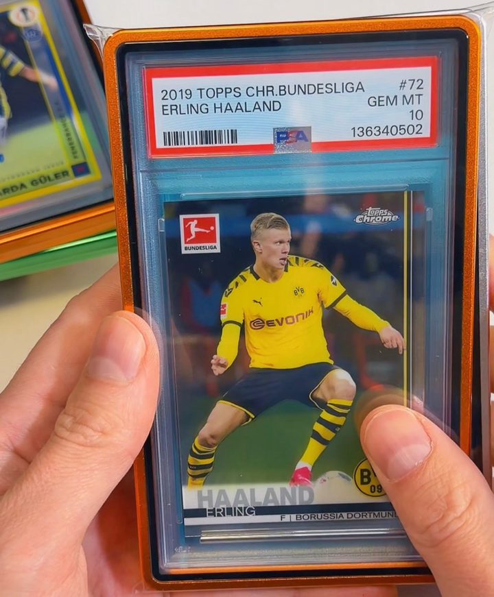 Erling Haaland 2019 Topps Chrome Bundesliga Rookie Card, PSA 10
